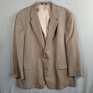 VTG Hart Schaffner Marx Houndstooth Blazer Sport Coat 50R USA